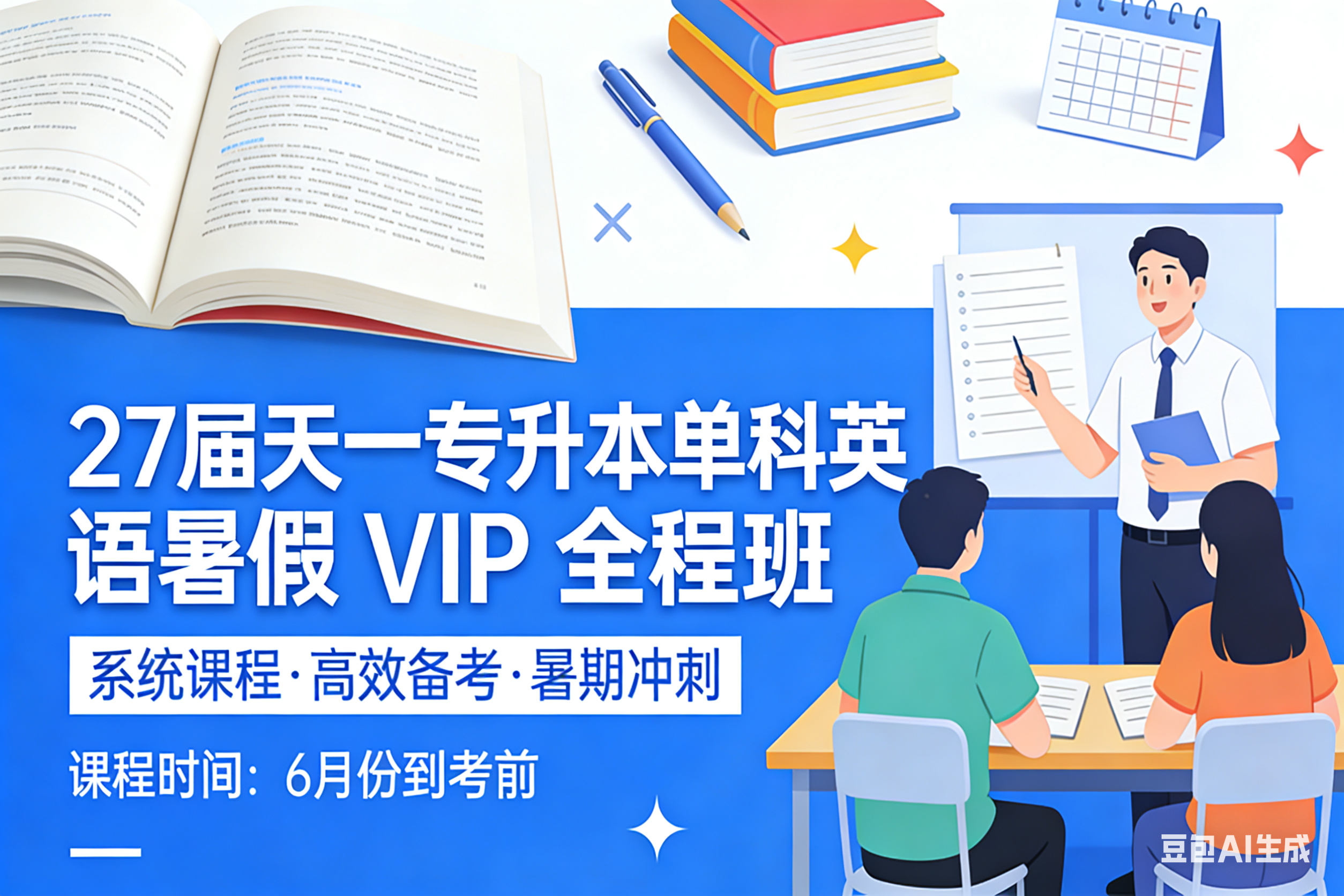 天一专升本27届暑假VIP全程单科优惠中